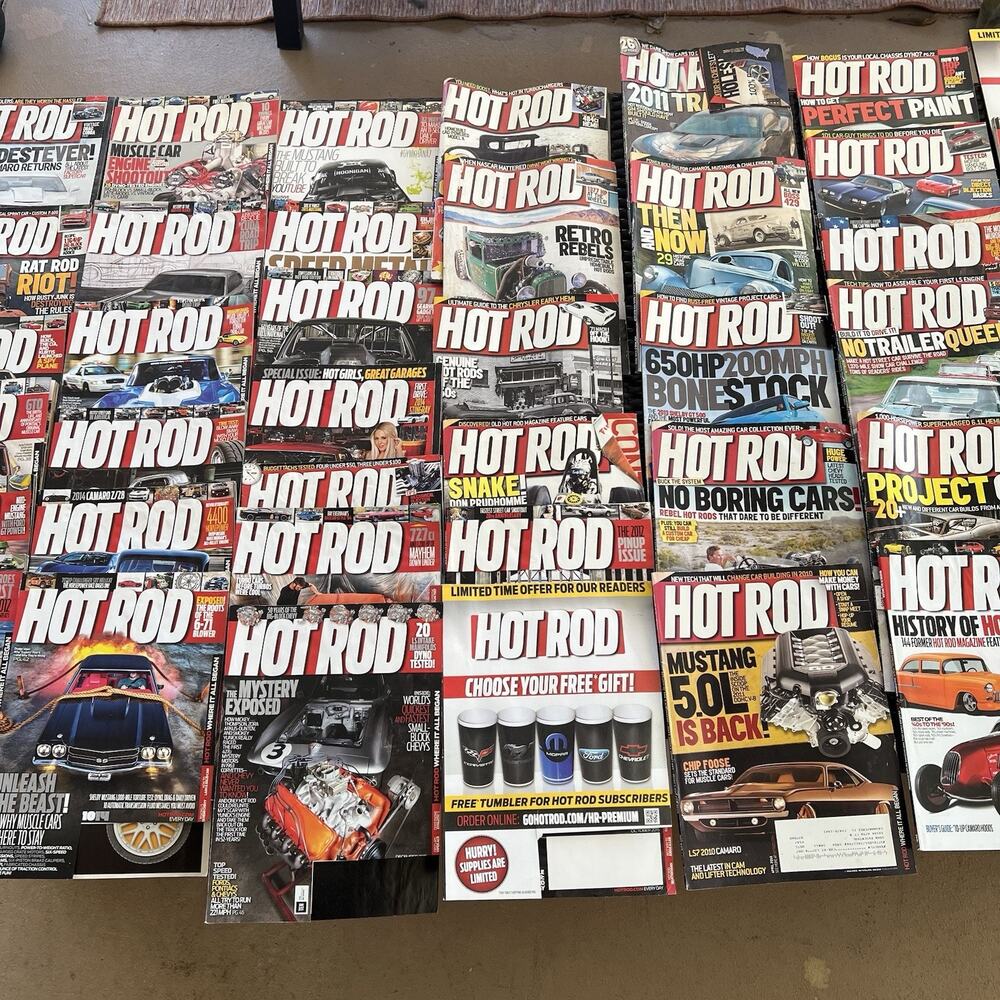 42 HOT ROD MAGAZINE From YEARs 2009-2016 Not Complete Various Months